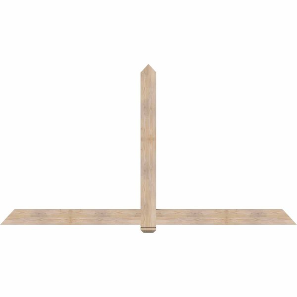 Ekena Millwork Eugene Smooth Timber Gable Bracket, Douglas Fir, 108"W x 58"H x 3 1/2"D x 5 1/2"F, 13/12 Pitch GBW108X58X0406EUG00SDF - main